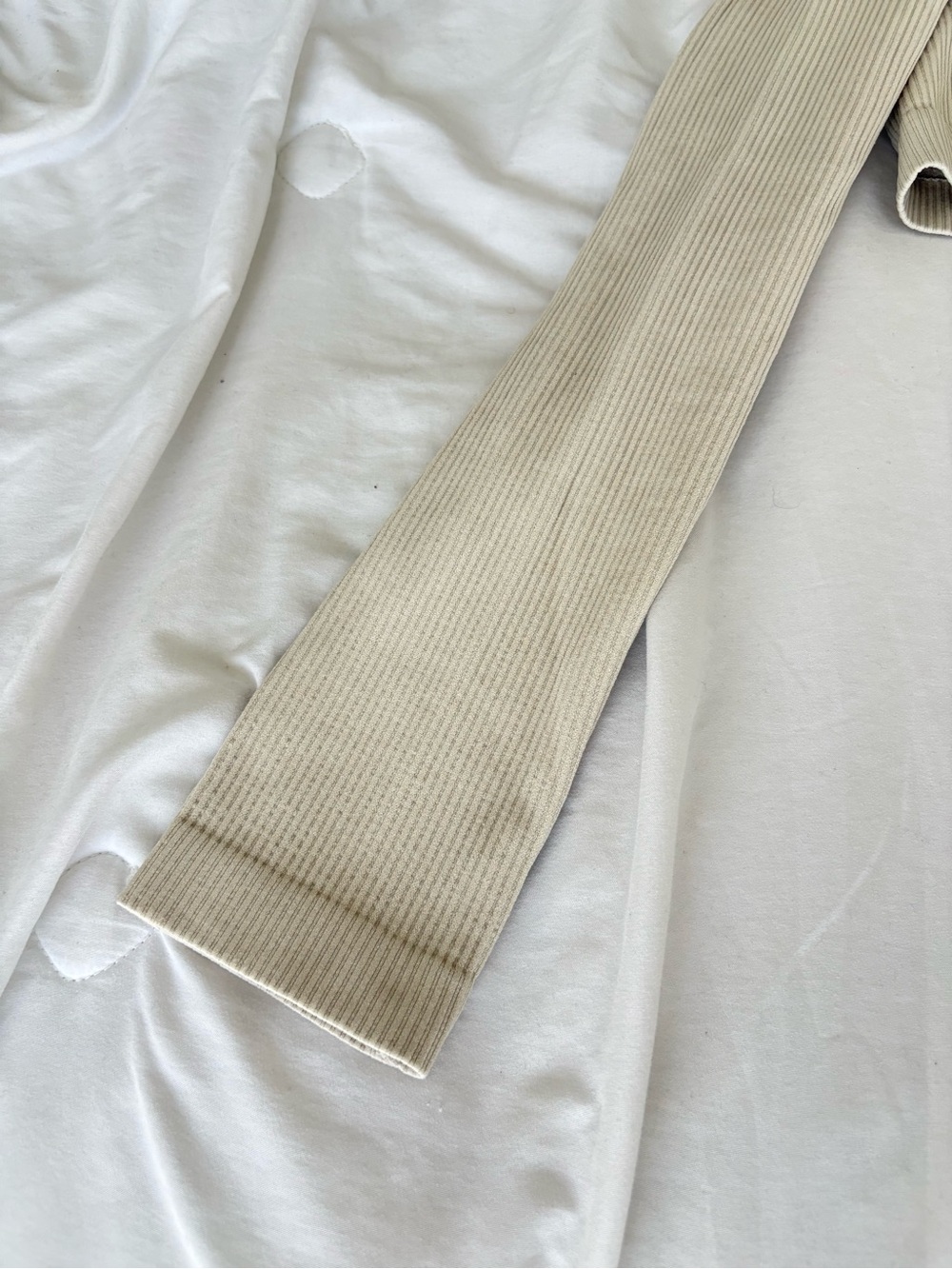 Garage Cream Ribbed Zip Crop Jacket - Picture 5 of 6
